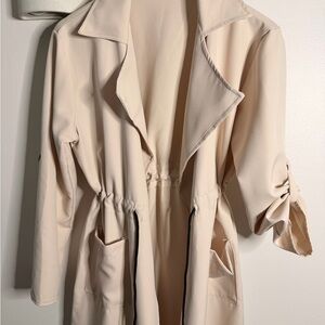 Made in Italy Cream Duster Coat / Coat Liner
